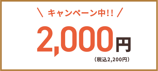 体験レッスン料キャンペーン中2,000円