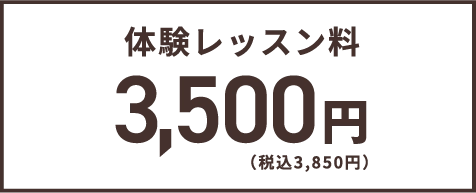 体験レッスン料3,500円